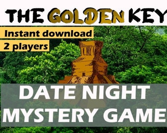 Valentines DATE NIGHT Mystery - The Golden Key Instant download | romantic gift for him/ gift for her | last minute gift for girlfriend