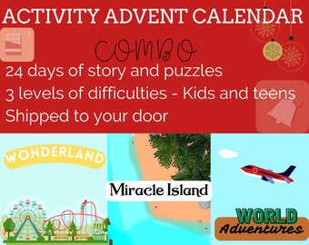 COMBO: 2 adventure advent calendars | Free Shipping | 24-day advent puzzle quest | kids, teens and adults | unique Christmas gift idea