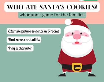 Family Whodunnit Mystery (Level 1/5) | Who Ate Santa's Cookies? | 4 players | Digital