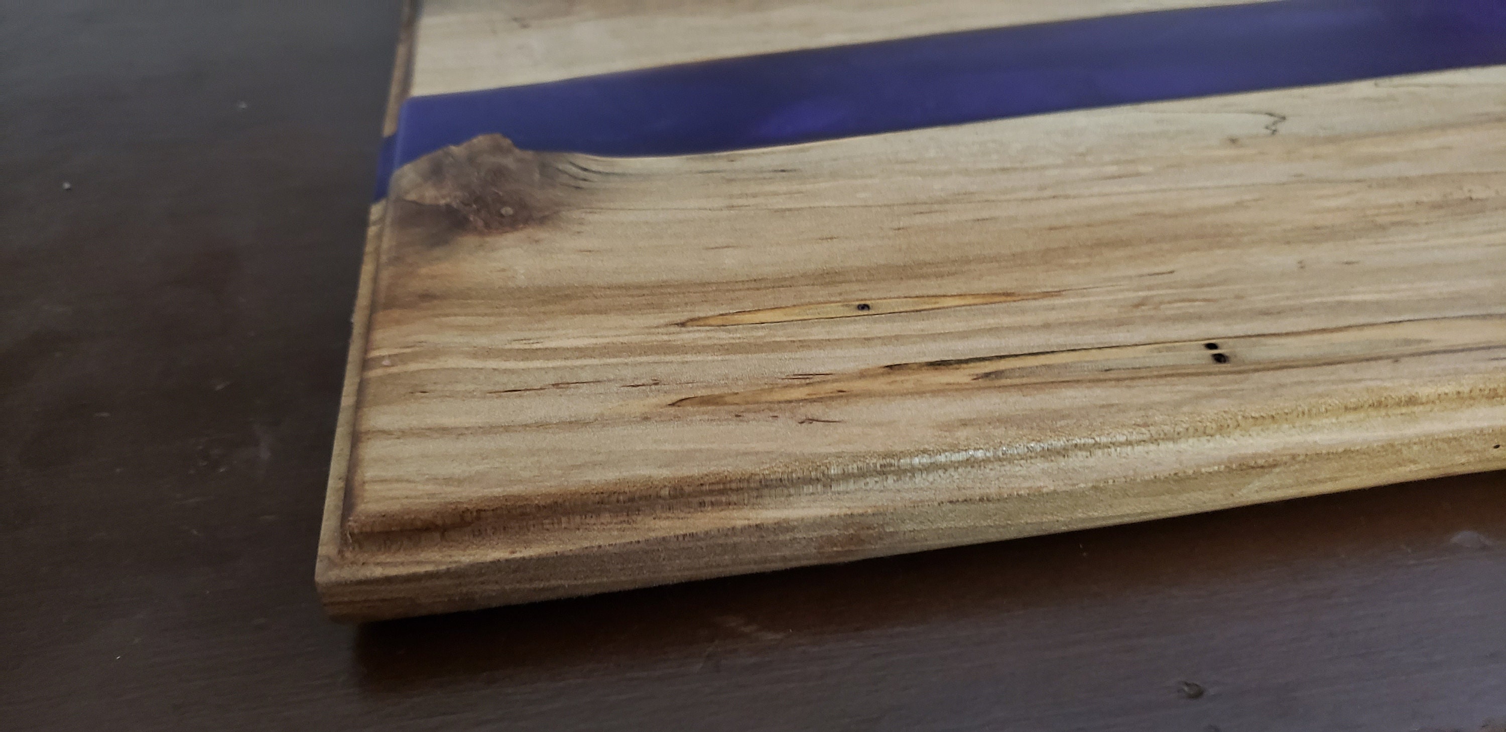 Live Edge Smokey Maple Epoxy River Cutting Board Etsy UK