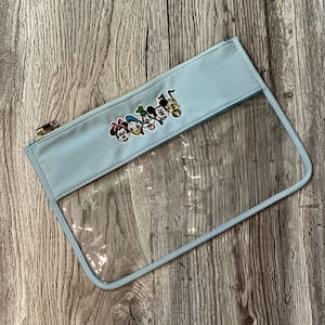 Disney Embroidered Fab 5 Inspired  Clearn Nylon Zip