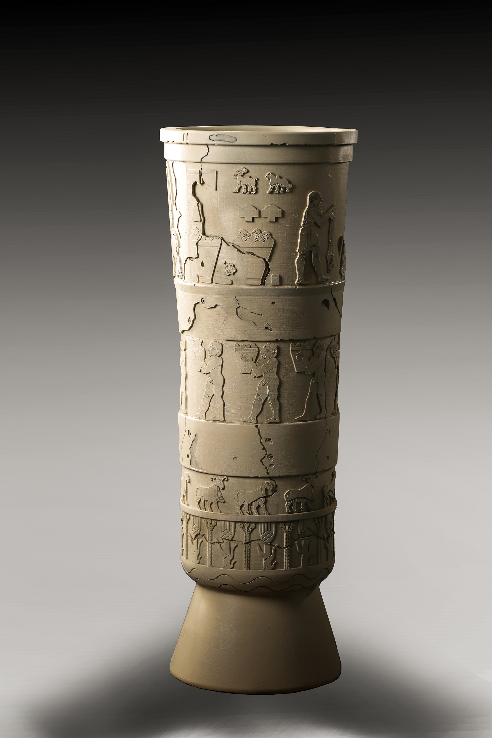 Warka Vase Handmade Ancient Sumerian Art Uruk Vase 1 of 1 Piece Etsy