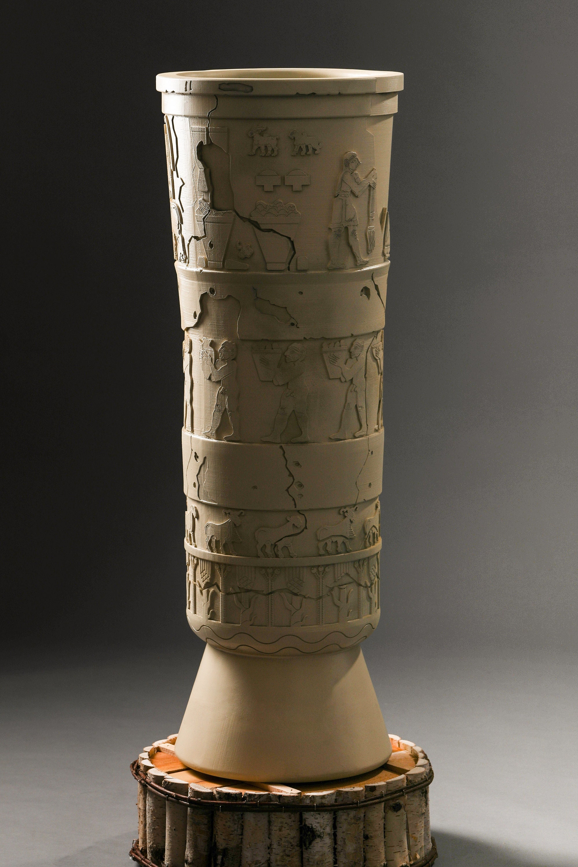 Warka Vase Handmade Ancient Sumerian Art Uruk Vase 1 of 1 Piece Etsy