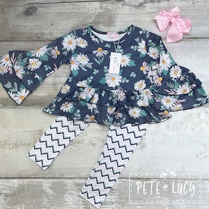 2T: Daisy Does It Girls 2 piece Floral Tunic and Leggings