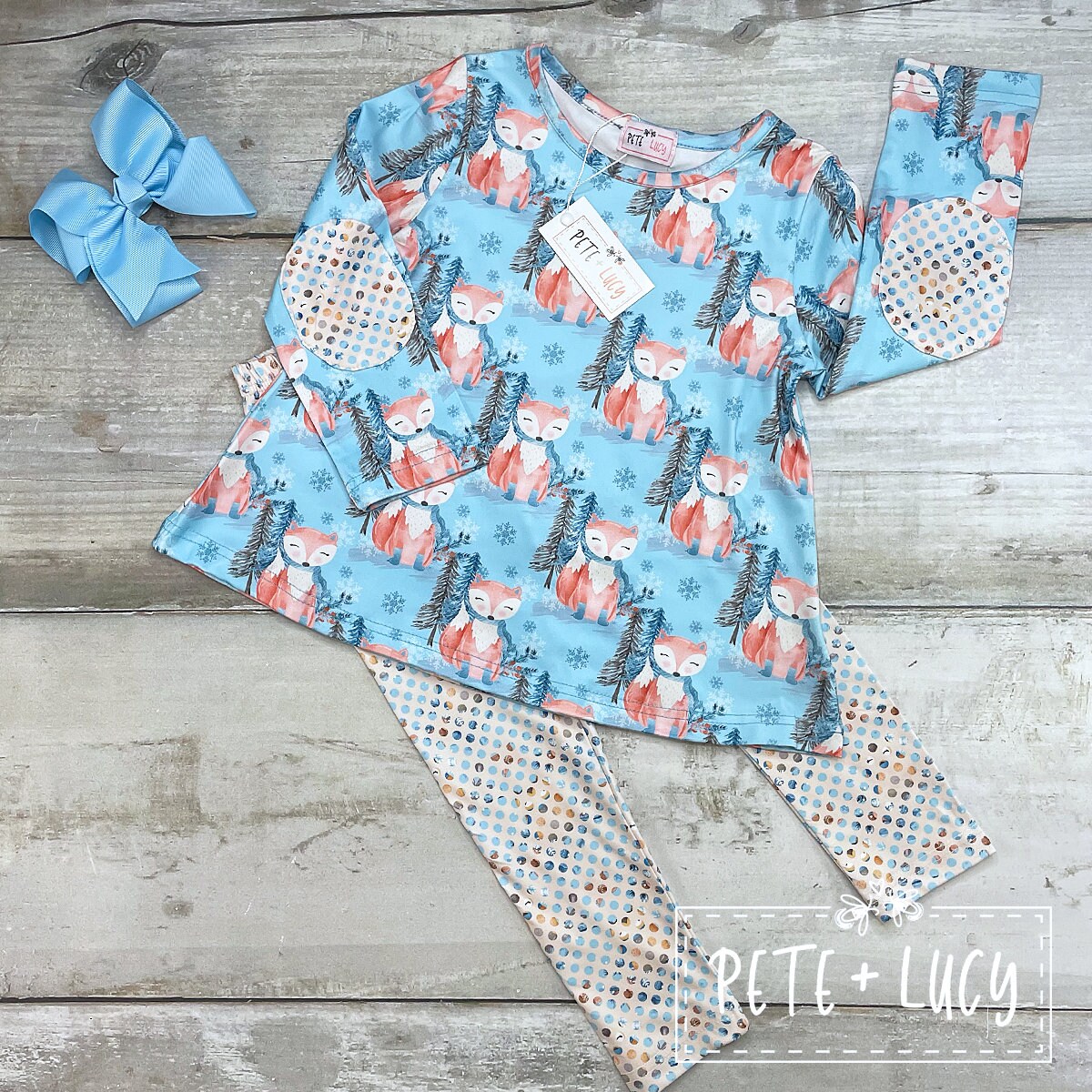 Size 10/12: Winter Fox Girls Tunic and Legging Set - Etsy
