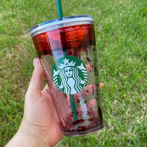 Blood Star Bucks Lava Lamp Snow Globe Tumbler Spooky Etsy