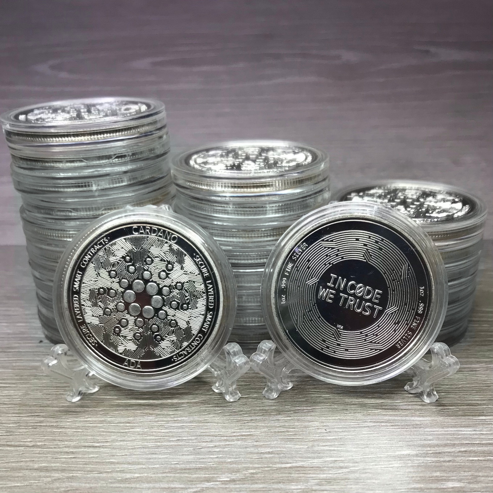 1 Silver Cardano Crypto Coin | Etsy