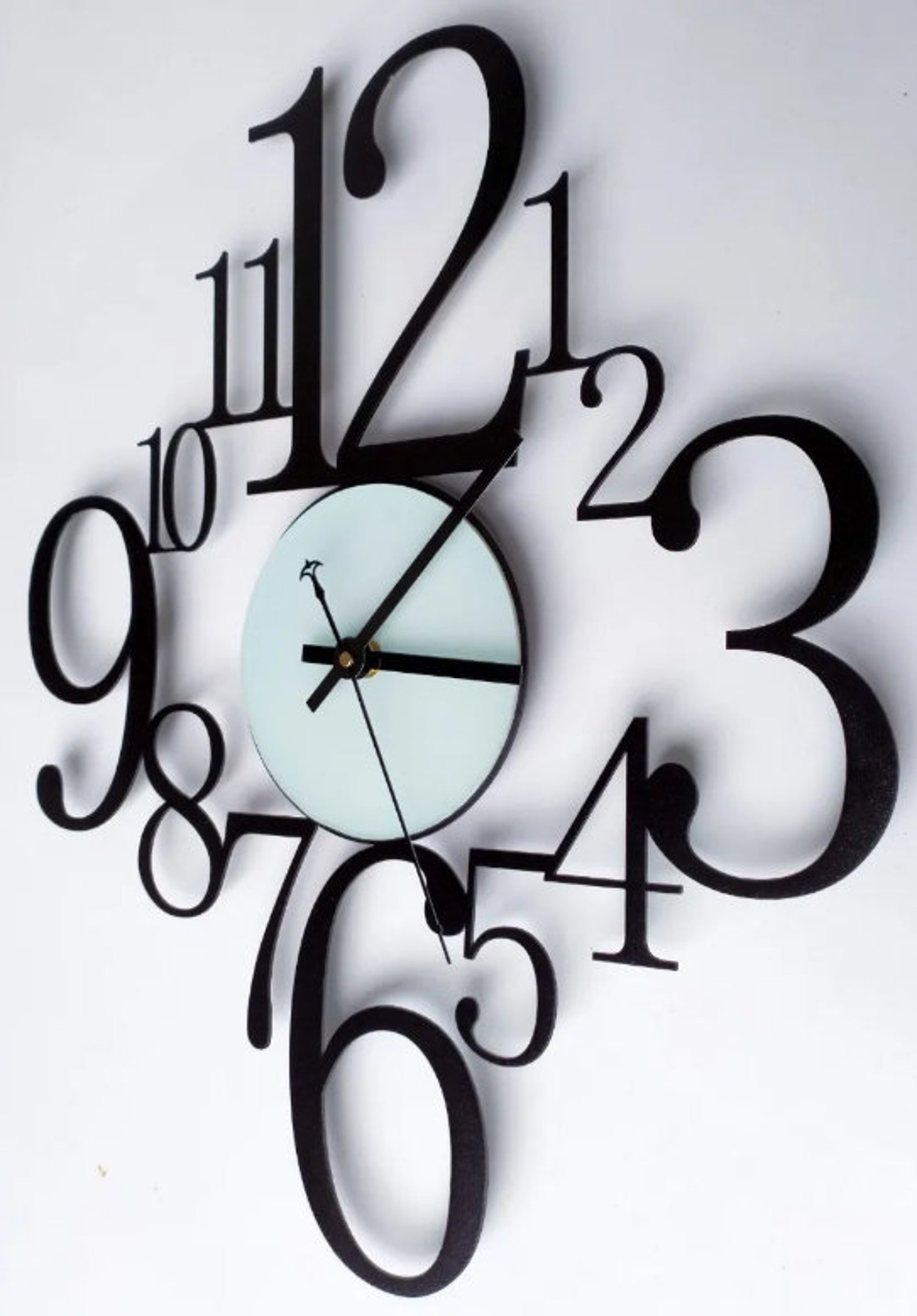 Metal Wall Clock With Numbers Large Wall Clock Metal Wall Etsy