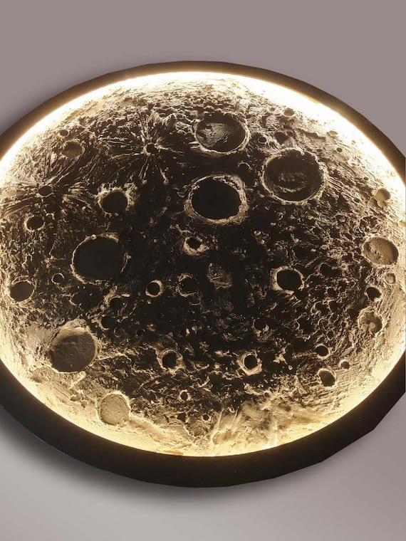 トトノエライト美品TOTONOE LIGHT PLAIN MOON MOON Moon Night Light - Textured Moon Led - Moon Wall Decor - Wall Lamp