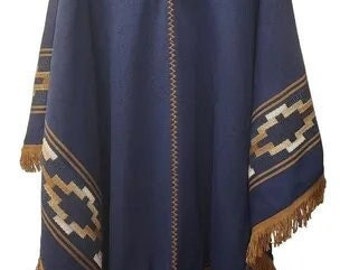 Traditional Argentine Poncho - Gauchos - Unisex - Men's Poncho - Women's Poncho - Handmade - Measures 120 x 180 cm - Free Shipping