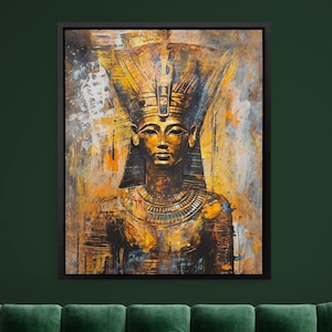 A Forgotten Time - Abstract Egyptian Painting | Pharaoh Canvas Wall Art Print