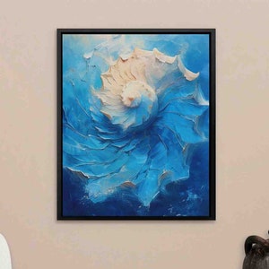 Twisting Tides | Abstract Ocean Art | Blue Wave Painting | Coastal Wall Decor