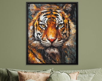 Bengal Tiger Canvas Print - Large Wall Art, Animal Decor