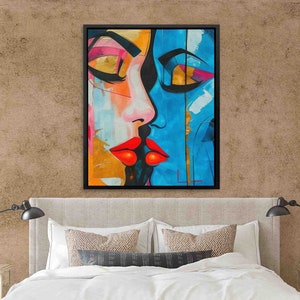 Timeless Love Abstract Art | Bold Colors Modern Wall Decor | Contemporary Painting