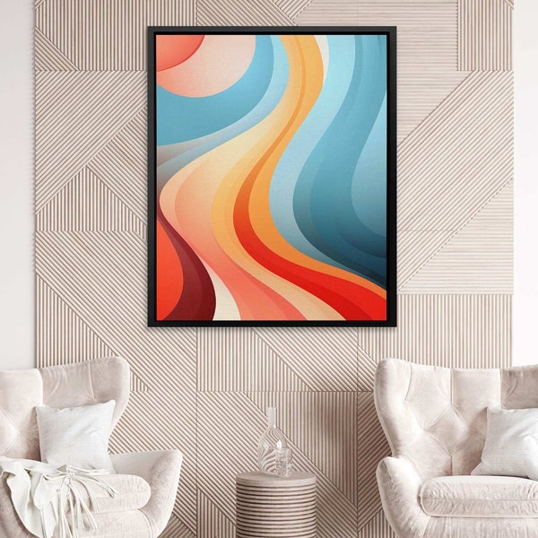 Fluid Abstract Wall Decor | Canvas Paintings | Living Room Wall Art | Waves of Color