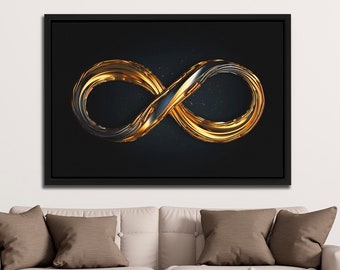 Decoración lujosa de brillo eterno, símbolo abstracto moderno del infinito