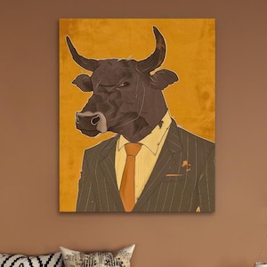 Bullish Behavior Wall Street Art | Finance Canvas Print | Business Decor