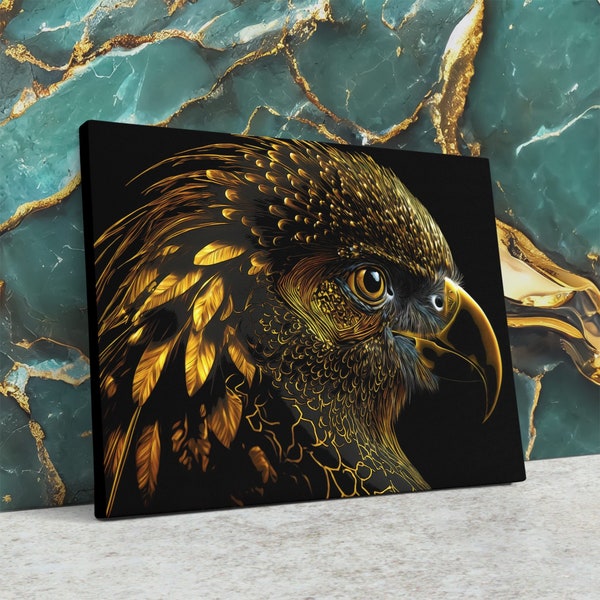 Gold Bird Wall Art Etsy