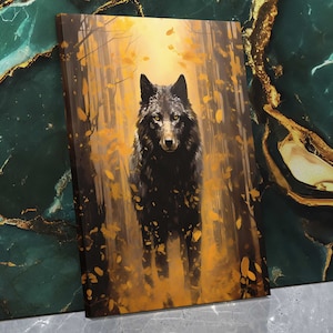 Aurum Wolf - Stunning Wolf Canvas Print, Wolf Artwork, Unique Wolf Decor, Perfect Wolf Lover Gift