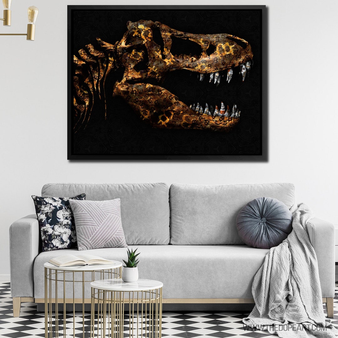 Cryptosaur Art Print | Prehistoric Dinosaur and Crypto Fusion Canvas ...