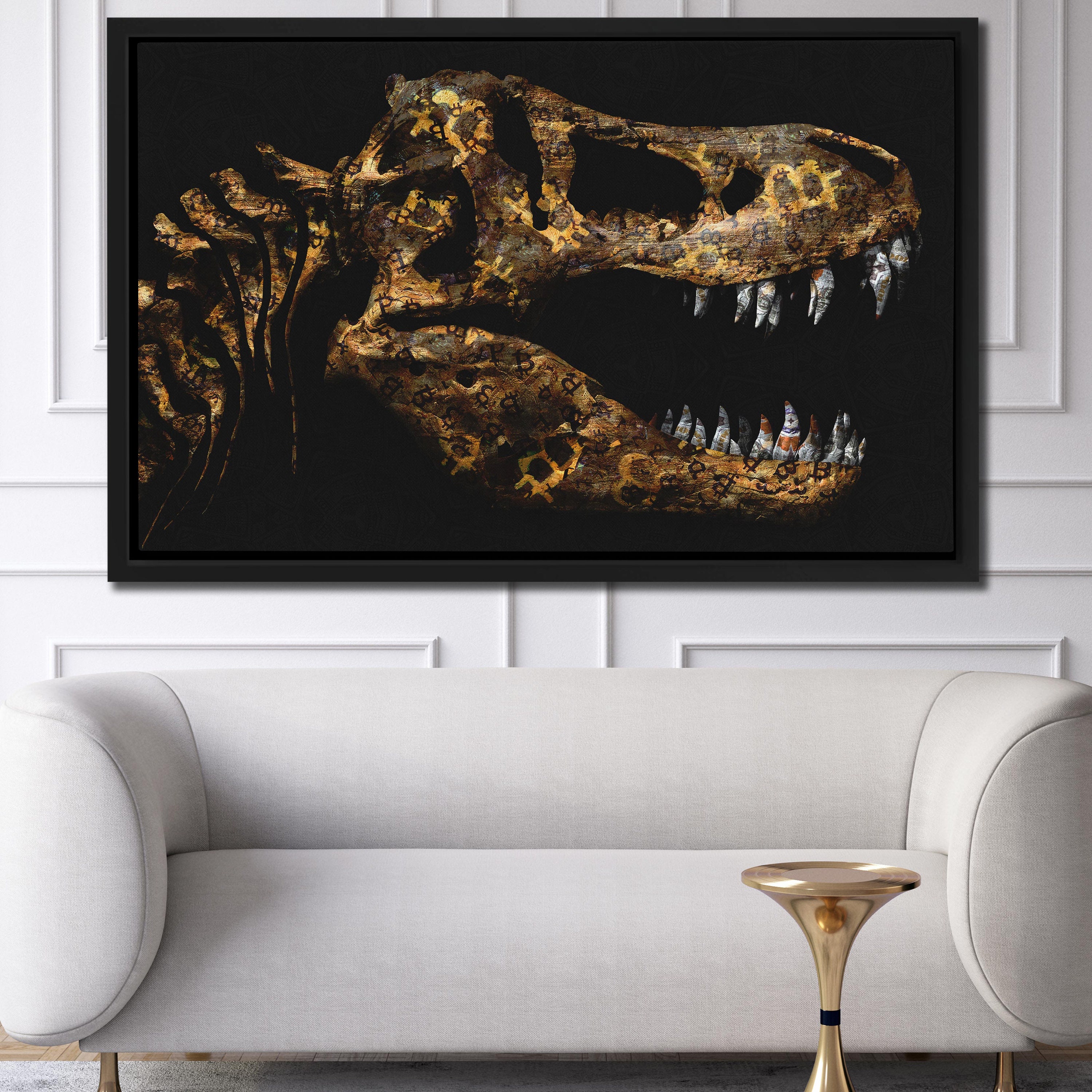 Cryptosaur Art Print | Prehistoric Dinosaur and Crypto Fusion Canvas ...