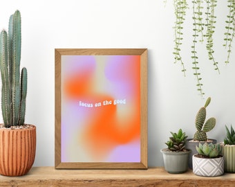 Gradient Affirmation Poster: Trendy Energy Aura Art (Digital Download)