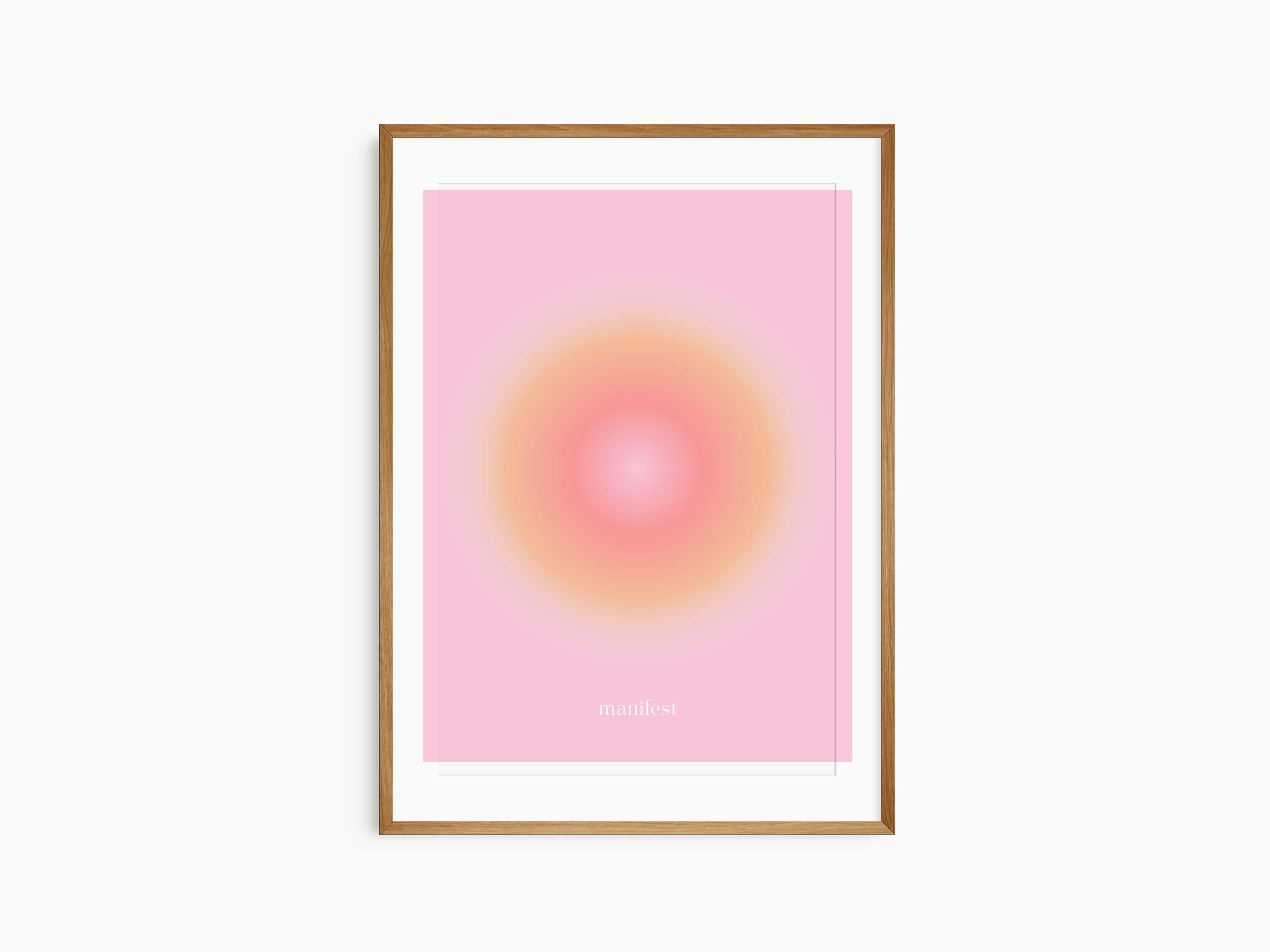Aura Gradient Art Print: Manifest Poster (digital Download) - Etsy