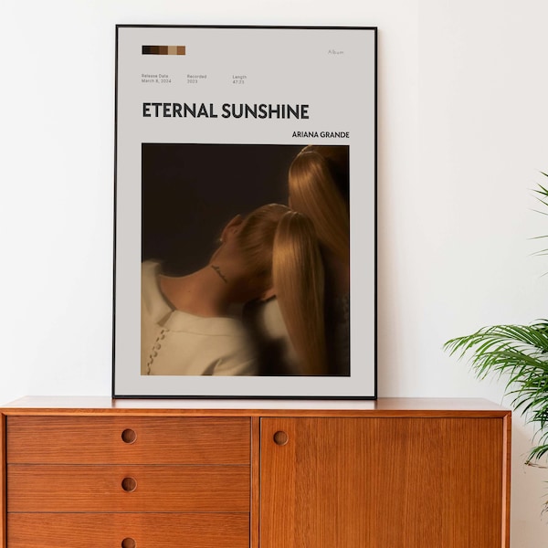 Eternal Sunshine Ariana Grande Album Art Poster - Home Decor - Wall Art - Album Cover Art