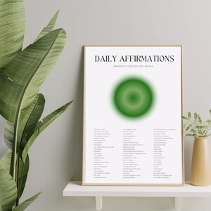 Positive Affirmations Wall Art Daily Affirmation Poster - Etsy