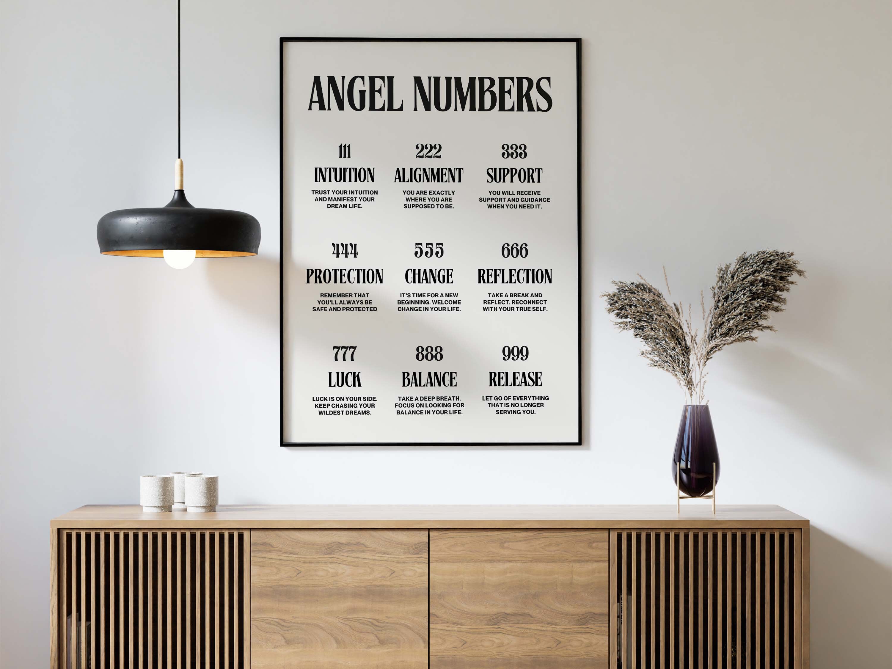 Angel Number Print | Retro Aesthetic Gradient Art (digital
