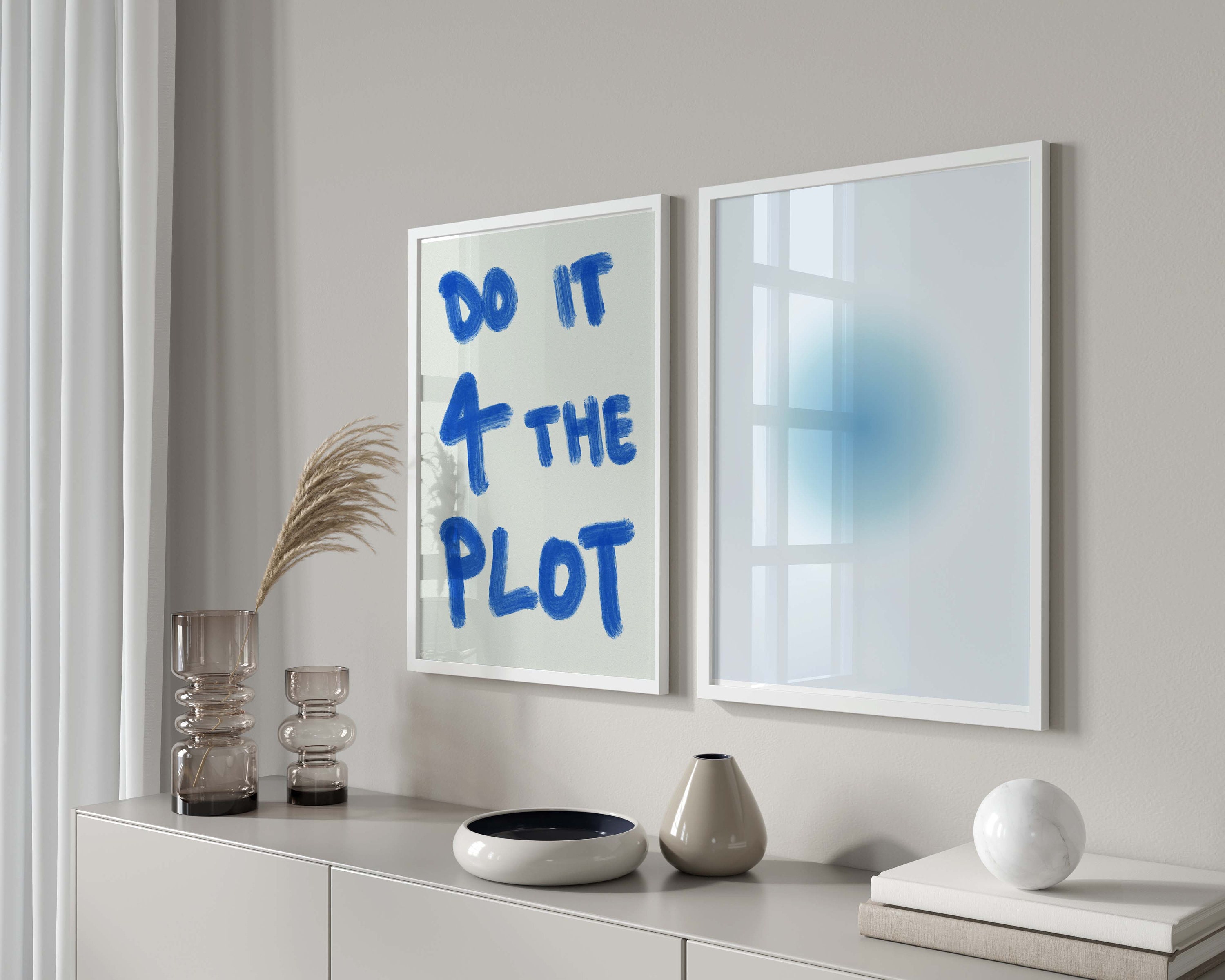 Do It for the Plot Set of 2 Aesthetic Positive Affirmation Posters ...