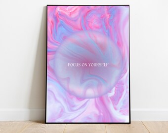 Energy Aura Farbverlaufsposter, Abstrakte Swirl Art (Digitaler Download)