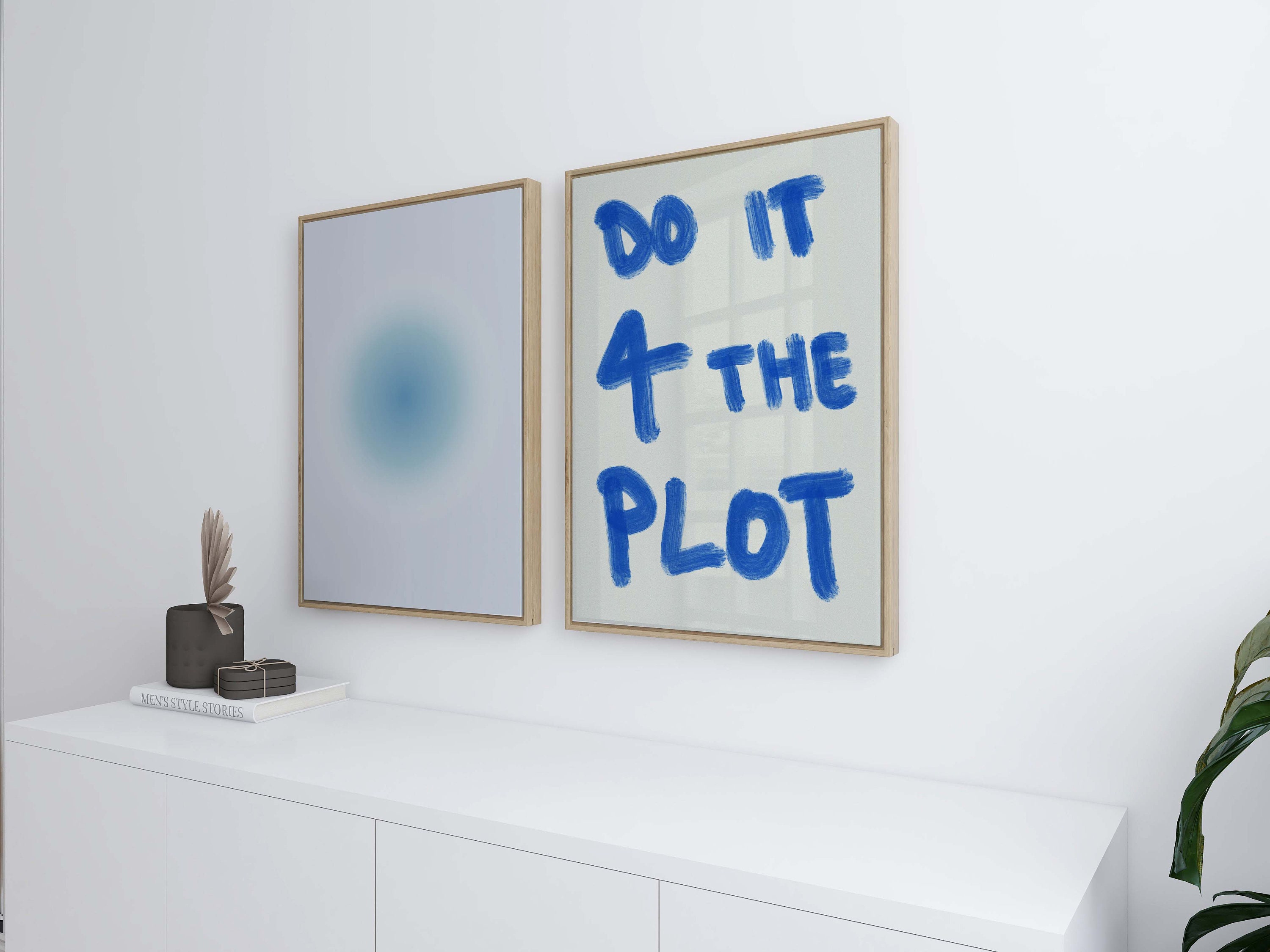 Do It for the Plot Set of 2 Aesthetic Positive Affirmation Posters ...
