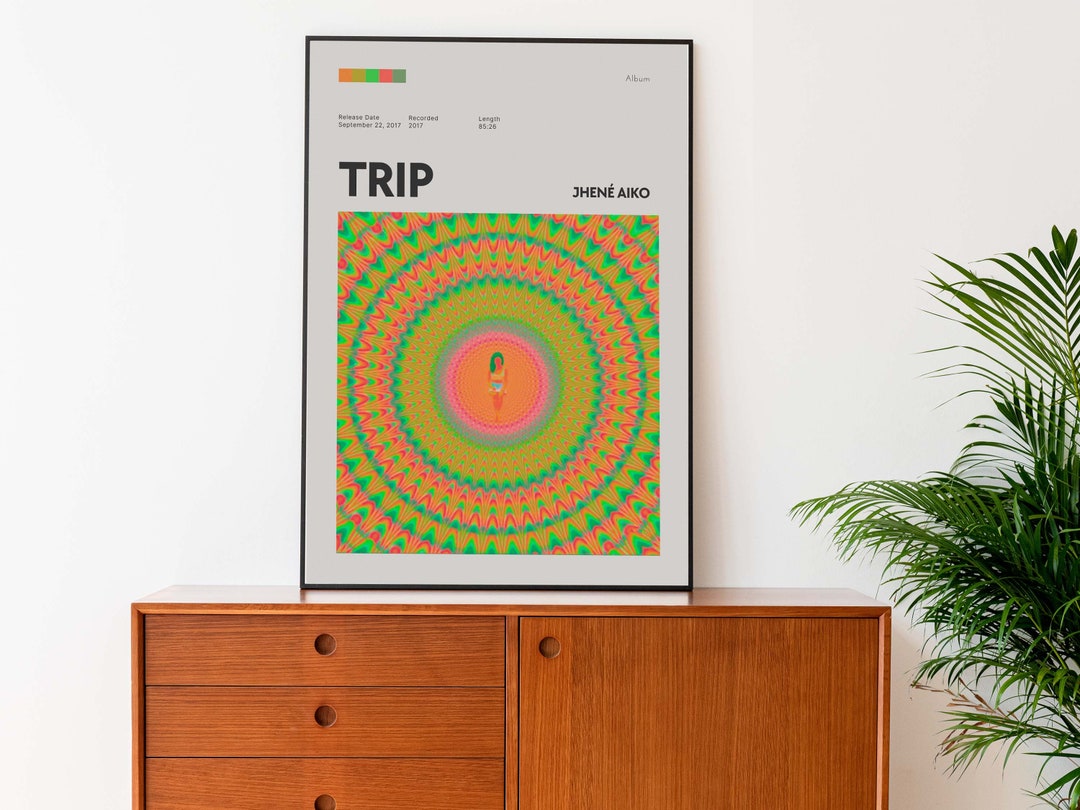 【額縁付き】jhene aiko trip ジャネーアイコ A2ポスター Jhené Aiko Trip Album Art Poster - Home Decor - Wall Art