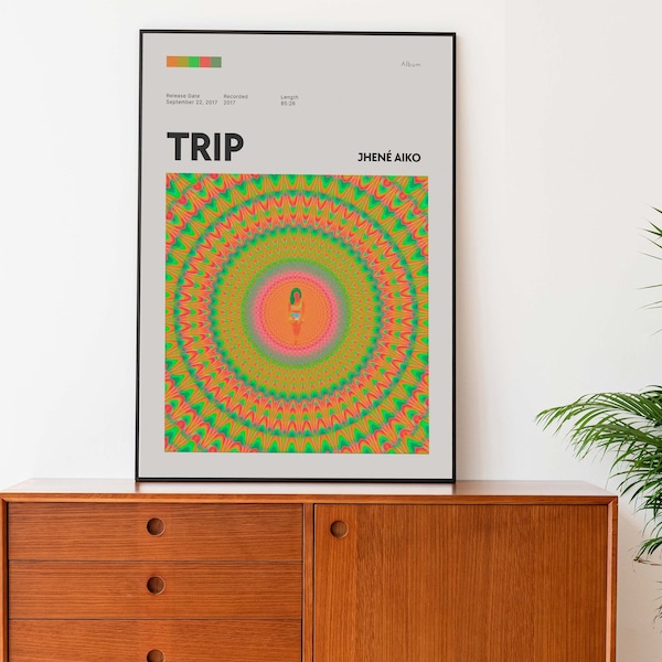 Jhené Aiko Trip Album Art Poster - Home Decor - Wall Art - Tracklist