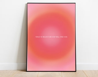 Gradient aesthetic good vibe poster, inspiring design horizontal