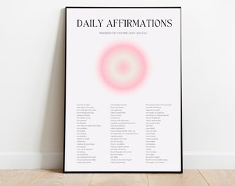 Positive Affirmations Art Print: Groovy Gradient Aura (Digital Download)