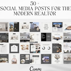 50+ Real Estate Instagram Posts Bundle, Real Estate Social Media Posts Bundle, Real Estate Marketing, Realtor Social Media Templates