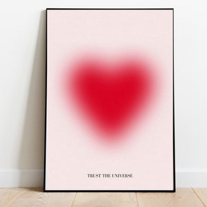 Trust the Universe, Energy Aura Poster, Digital Download, Gradient Wall Art, Aesthetic/Groovy/Vibrant/Trendy Art