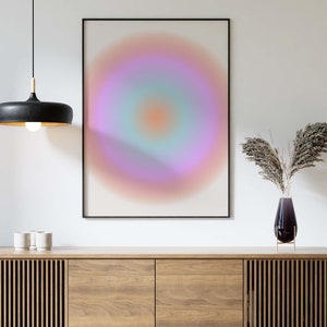 Colorful Gradient Blurry Wall Art | Printable Gradient Wall Art | Digital Download Aura Poster Art | Aesthetic Glowing Print Art