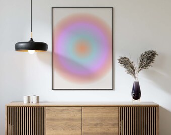 Bunter Farbverlauf Aura: Abstrakte leuchtende Wandkunst (Digitaler Download)