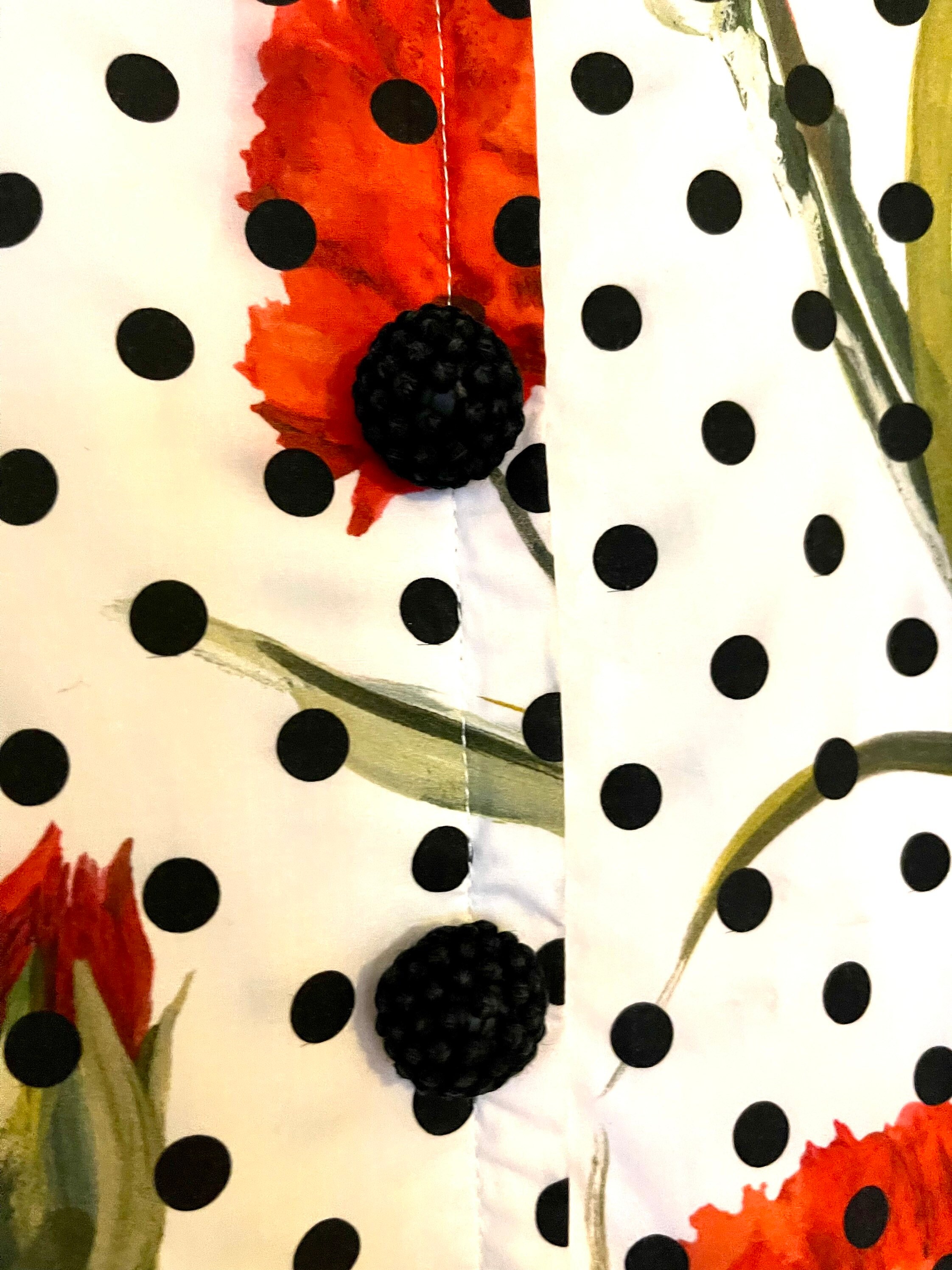 DOLCE & GABBANA★DRESS CARNATION POLKA DOT PRINT FRINGE DOLCE & GABBANA DRESS CARNATION POLKA DOT PRINT FRINGE