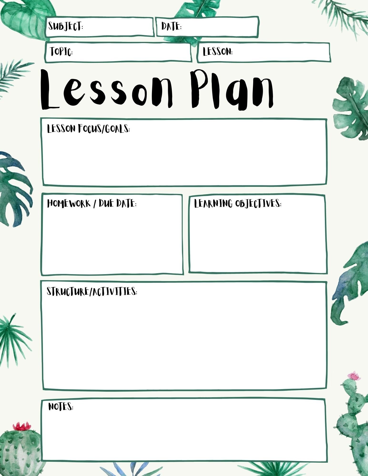 Daily Lesson Plan Template Fotolip Com Rich Image And Wallpaper Gambaran