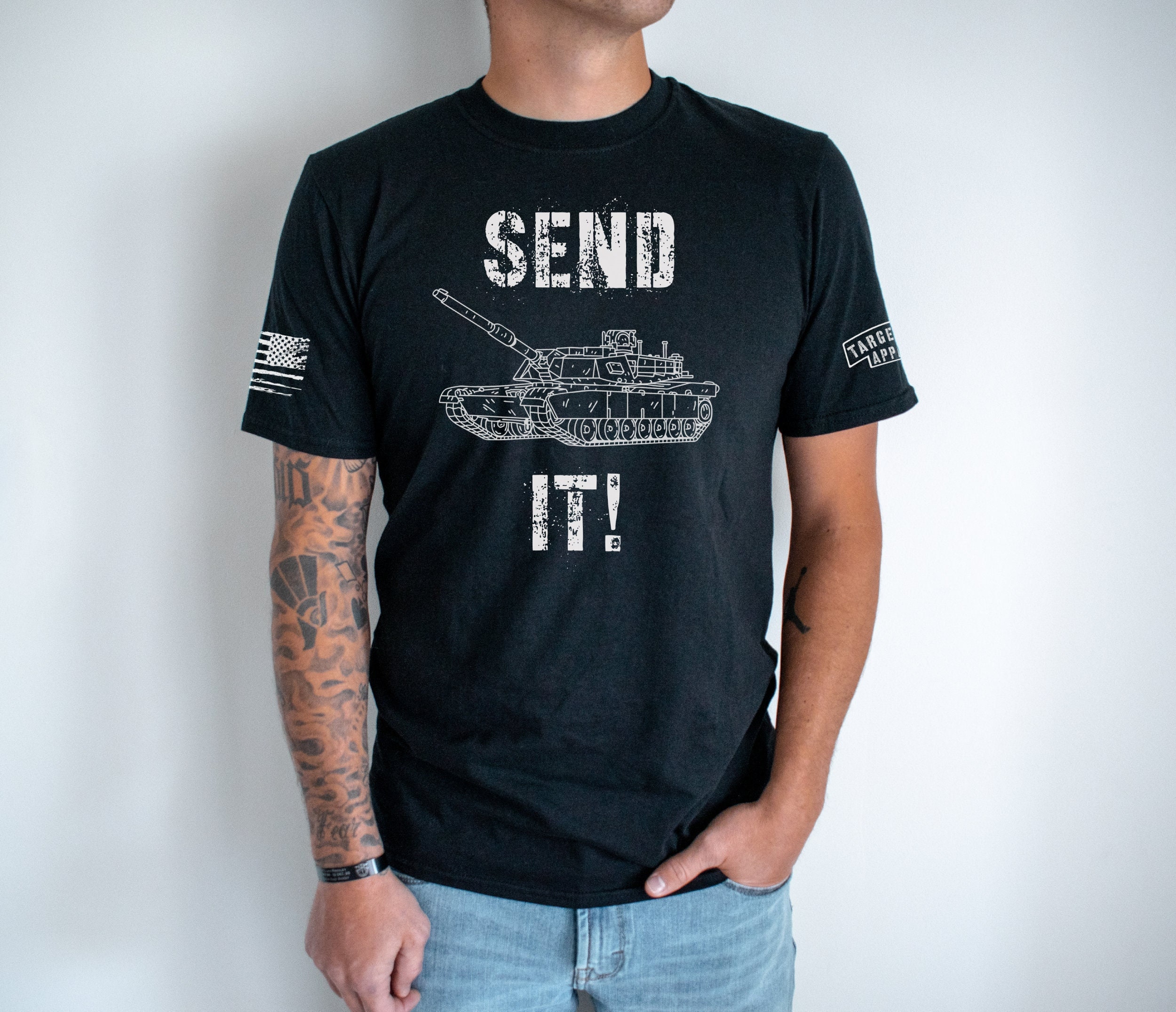 Send It T-shirt Army Tank Lover Tee M1 
