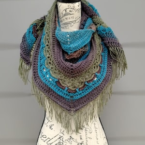 Handmade Crochet Shawl | Cozy Autumn Scarf | Multicolor Scarf | Warm Winter Shawl | Boho Shawl