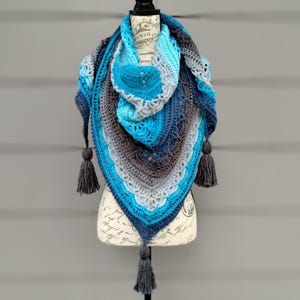 Size Large Handmade Crochet Shawl | Cozy Autumn Scarf | Multicolor Scarf | Warm Winter Shawl | Boho Shawl