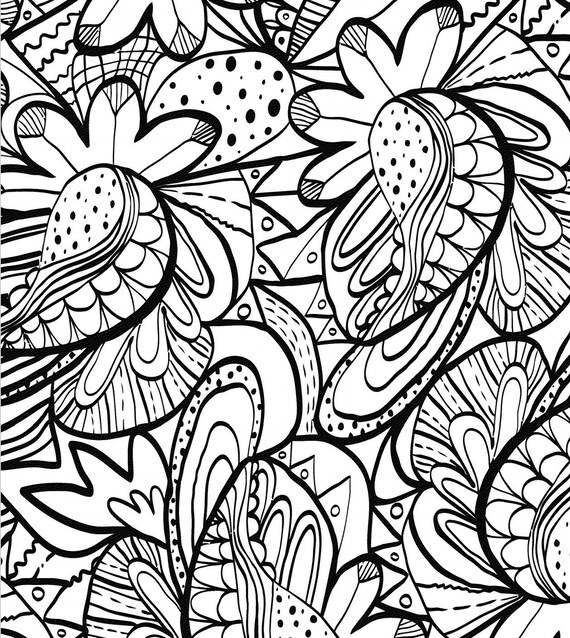 Flower Mandalas Coloring pages | Etsy
