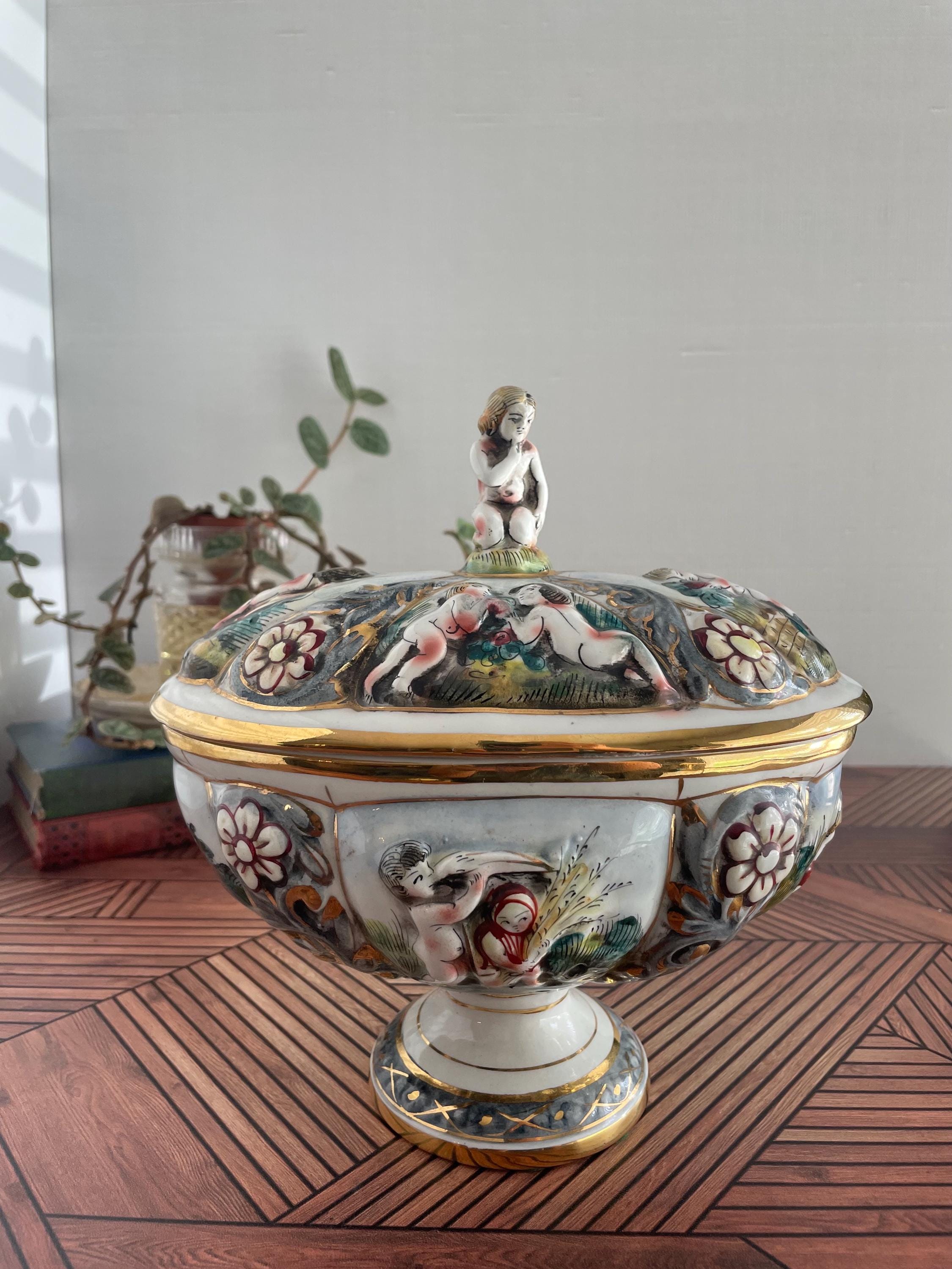 カポディモンテ 置物 画家 アーティスト 絵描き ポーセリン イタリア製