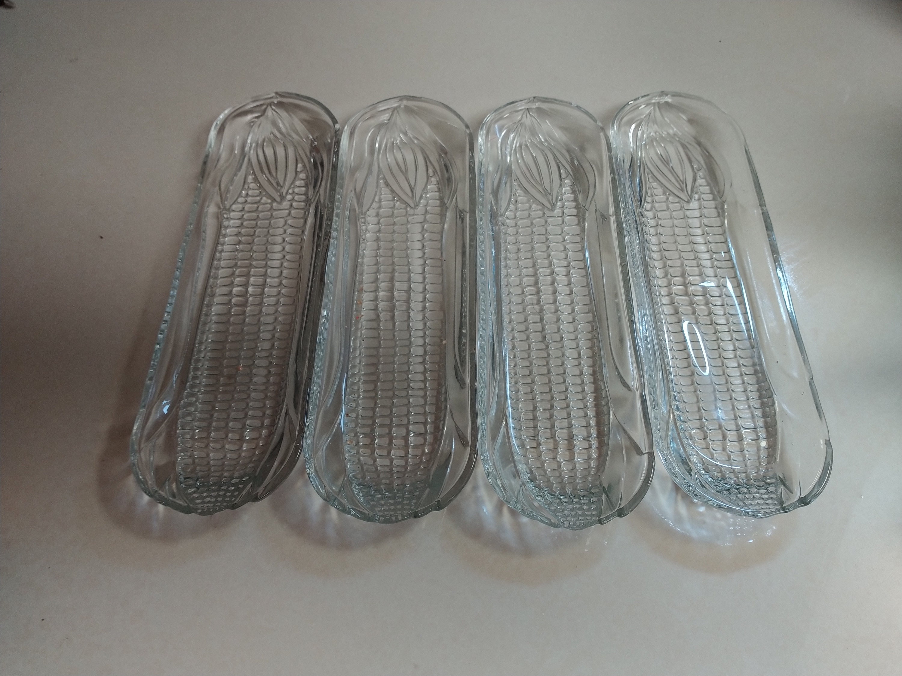 Vintage Glass Corn Cob Holders Etsy