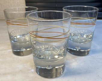 3 Baileys Irish Cream Weighted Base With Bubble Bubble 4.25" Rocks Glasses